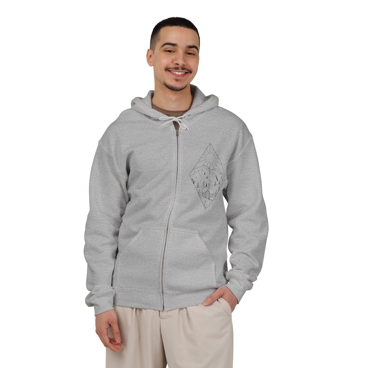 Chairlift - blk - Unisex Heavy Blend™ Full Zip Hooded Sweatshirt