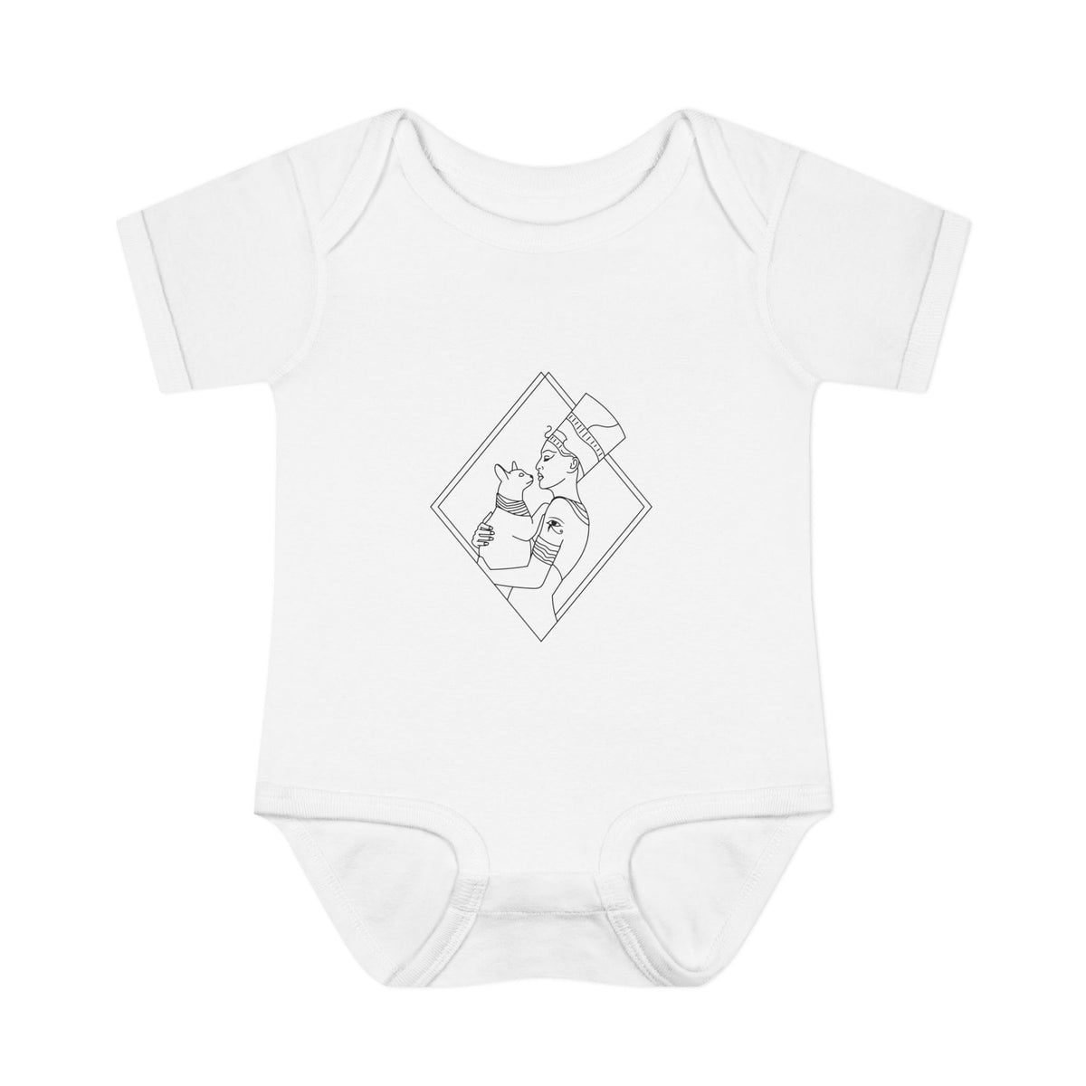 Cat Lady - Egyptian Queen - blk - Infant Baby Rib Bodysuit