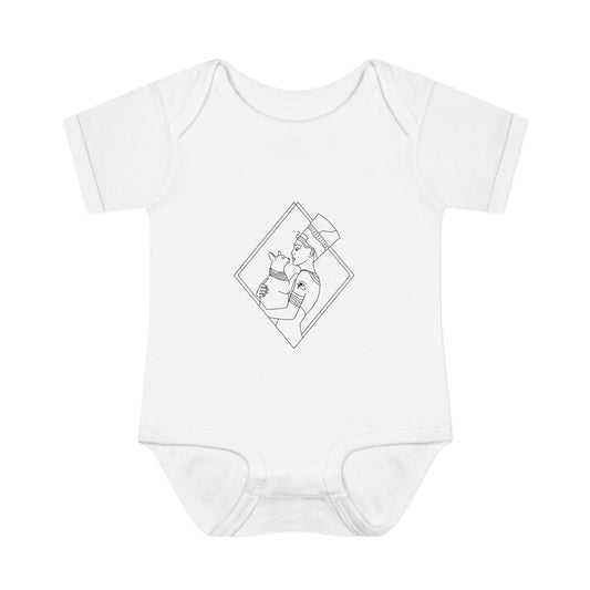Cat Lady - Egyptian Queen - blk - Infant Baby Rib Bodysuit