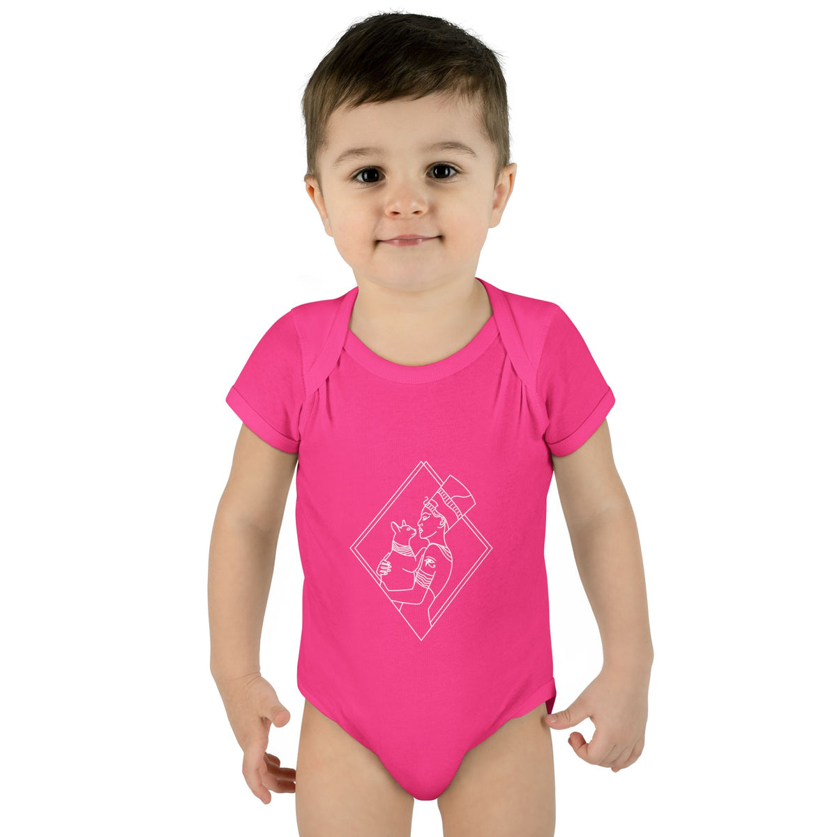 Cat Lady - Egyptian Queen - wht - Infant Baby Rib Bodysuit