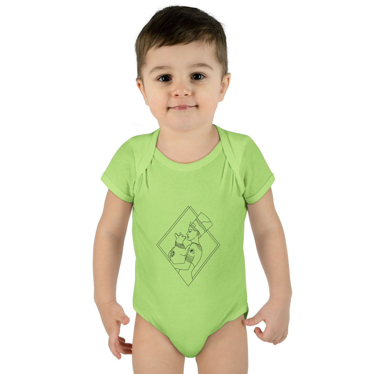 Cat Lady - Egyptian Queen - blk - Infant Baby Rib Bodysuit
