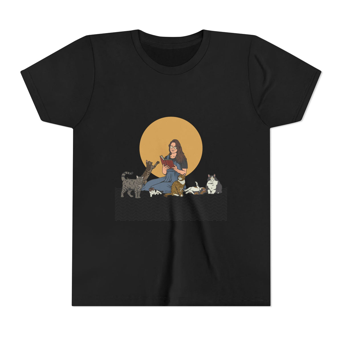 Cat Lady - Brunette - Youth Short Sleeve Tee