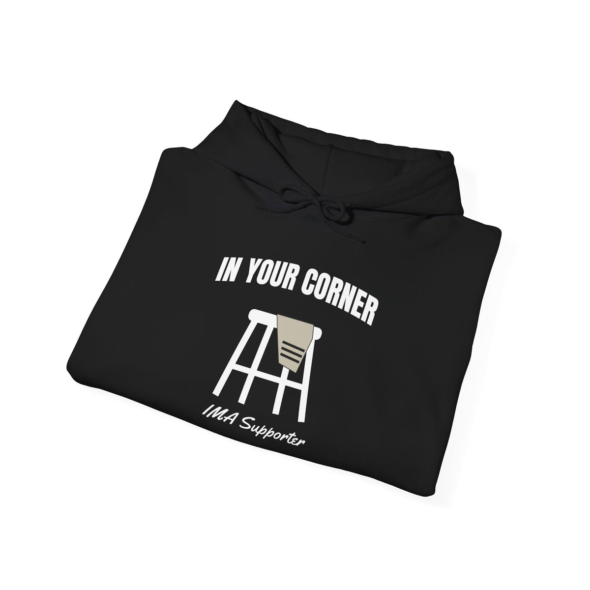 IMA Supporter – In Your Corner – Black/White – Pearl Lung Cancer Awareness Hoodie