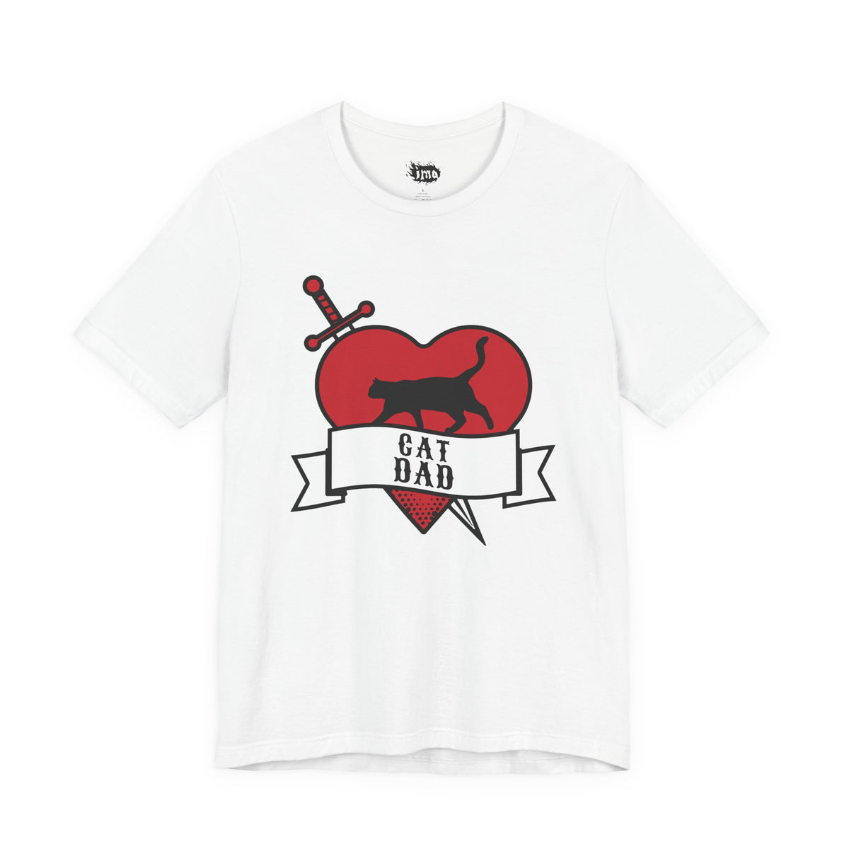 Cat Dad Tattoo Flash Tee