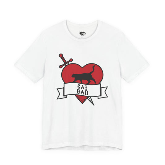 Cat Dad Tattoo Flash Tee