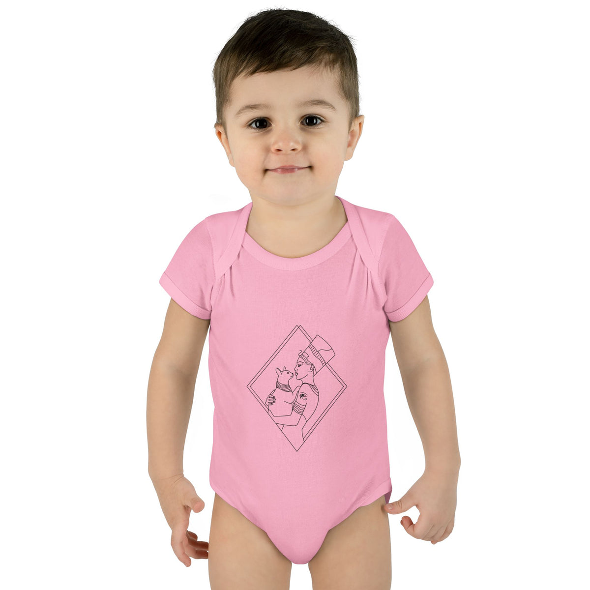 Cat Lady - Egyptian Queen - blk - Infant Baby Rib Bodysuit