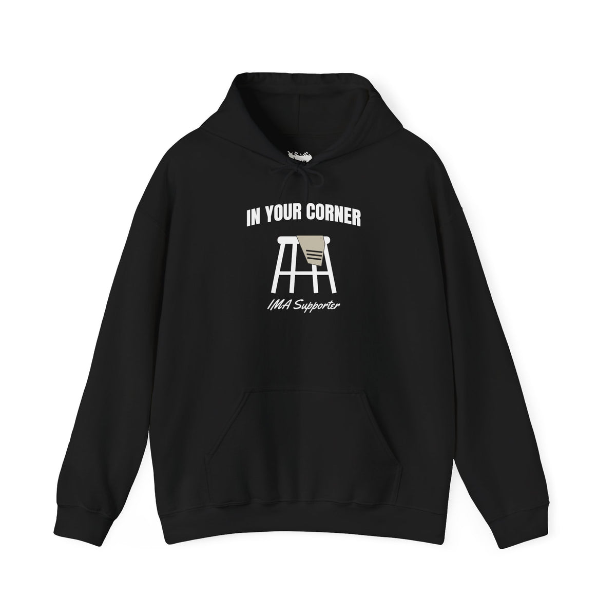 IMA Supporter – In Your Corner – Black/White – Pearl Lung Cancer Awareness Hoodie