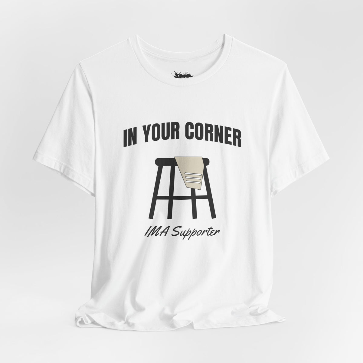 IMA Supporter – In Your Corner – Black/White – Pearl Lung Cancer Awareness Tee