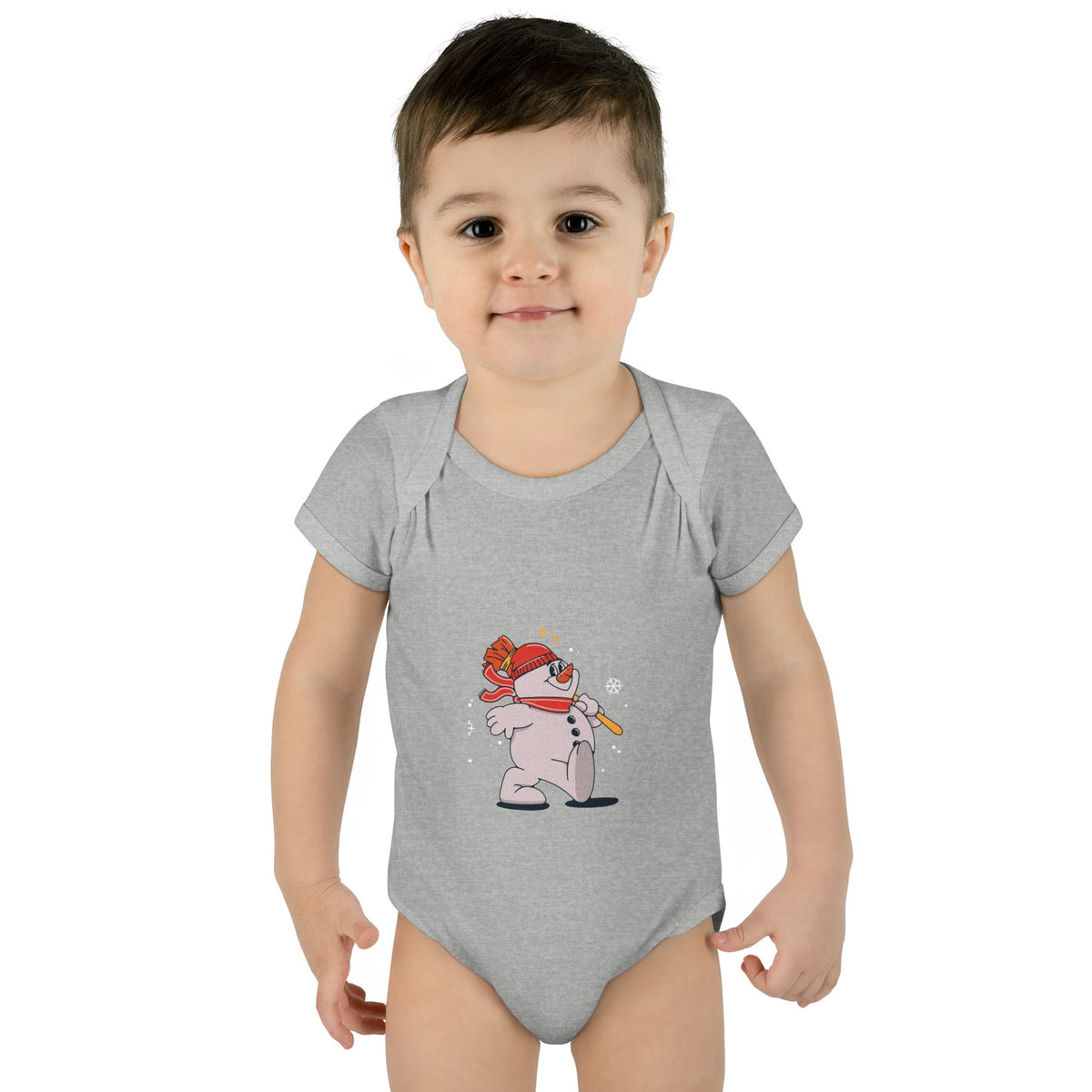 Snowman - Infant Baby Rib Bodysuit