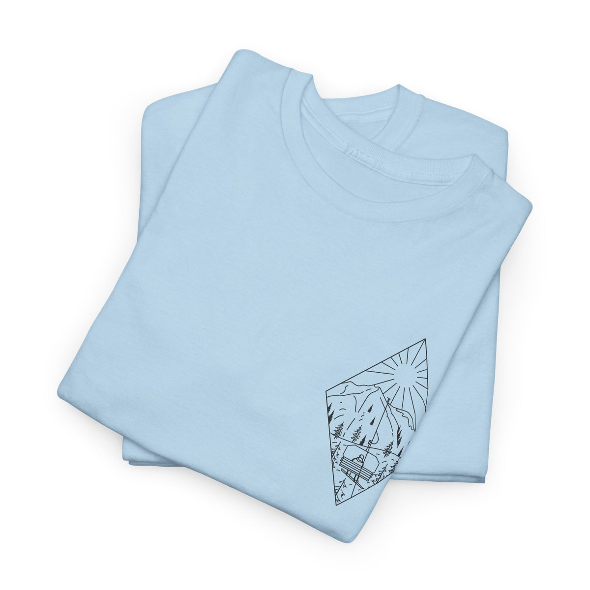 Chairlift - blk - Unisex Heavy Cotton Tee