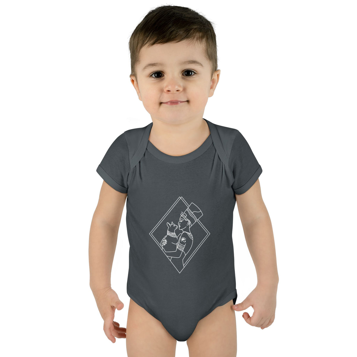 Cat Lady - Egyptian Queen - wht - Infant Baby Rib Bodysuit