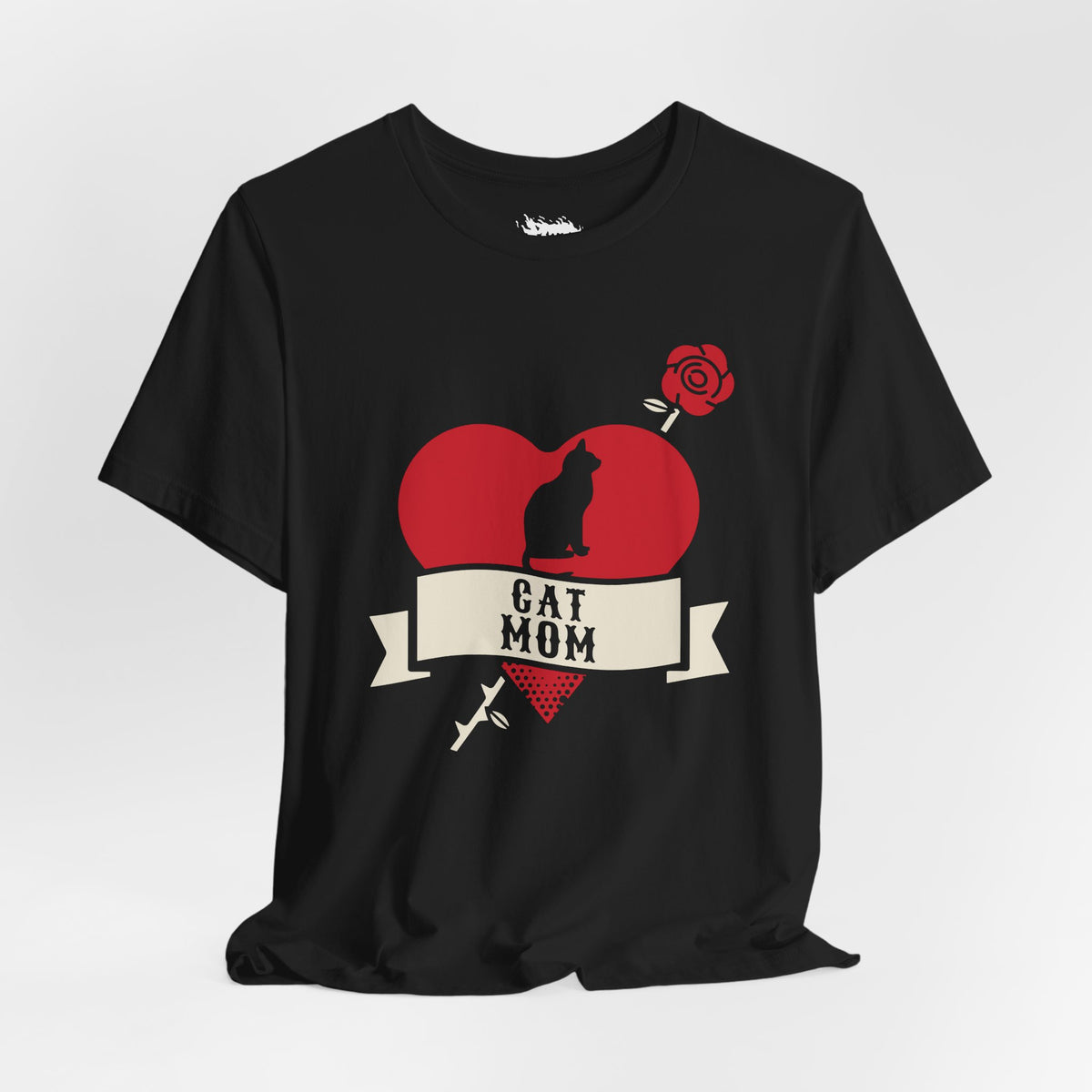 Cat Mom Tattoo Flash Tee