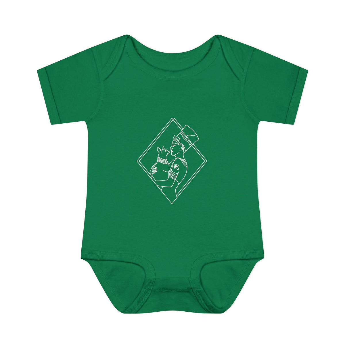 Cat Lady - Egyptian Queen - wht - Infant Baby Rib Bodysuit