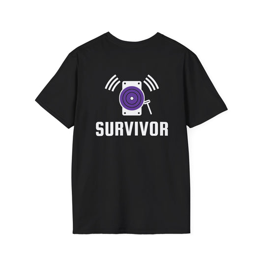 IMA Survivor – Rang the Bell – Unisex Tee – Black/Purple