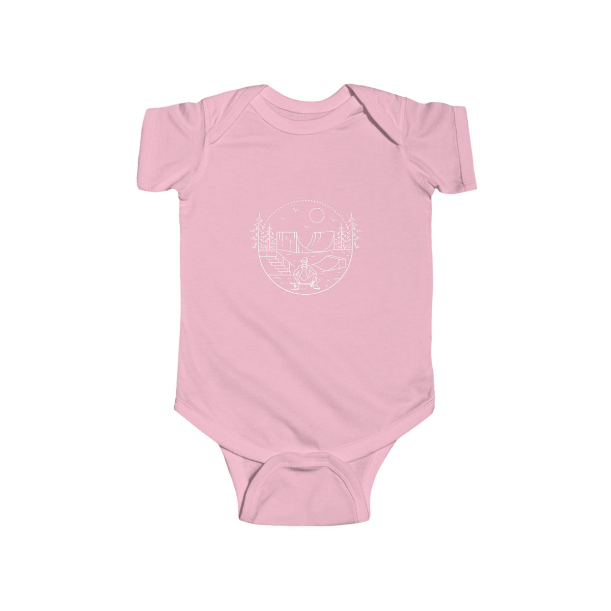 Skater - wht - Infant Fine Jersey Bodysuit
