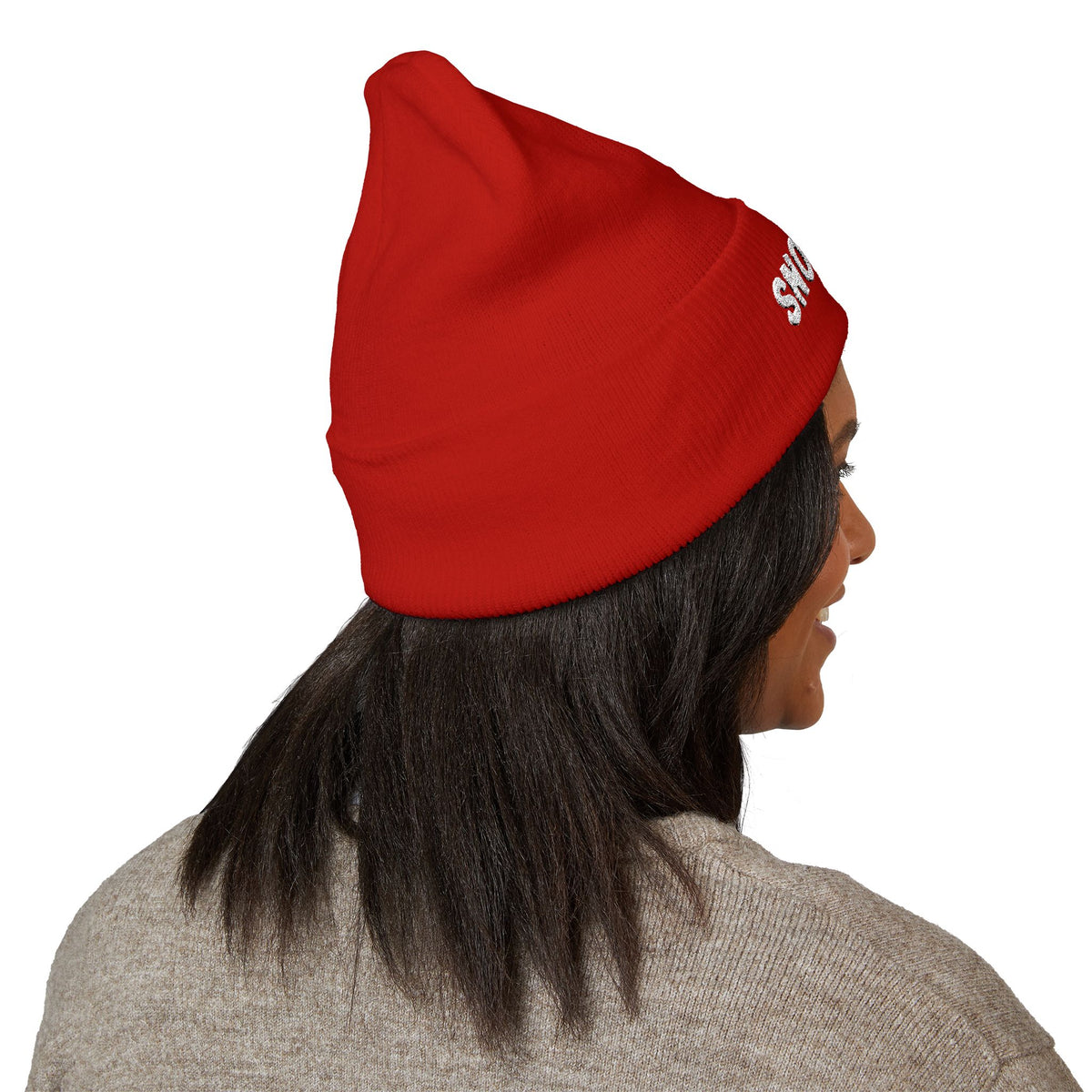 Snowman - Embroidered Cuffed Beanie