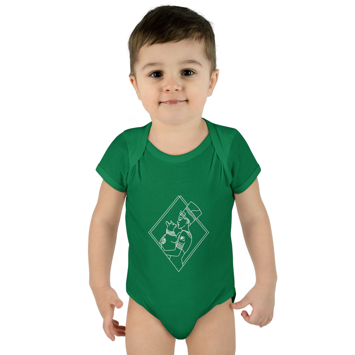 Cat Lady - Egyptian Queen - wht - Infant Baby Rib Bodysuit