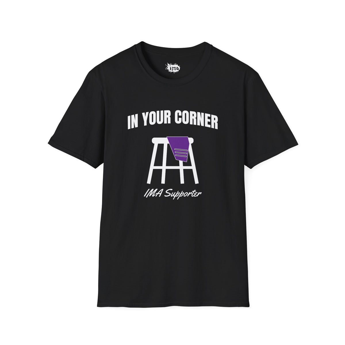 IMA Supporter – In Your Corner – Black/White – Purple Pancreatic Cancer Awareness Tee