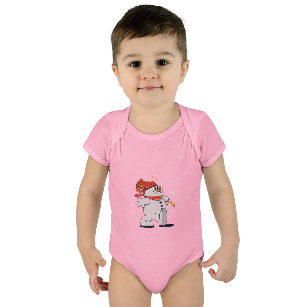 Snowman - Infant Baby Rib Bodysuit