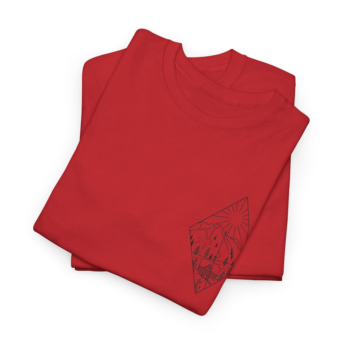 Chairlift - blk - Unisex Heavy Cotton Tee
