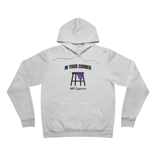 IMA Supporter – In Your Corner – Black/White – Purple Pancreatic Cancer Awareness Hoodie