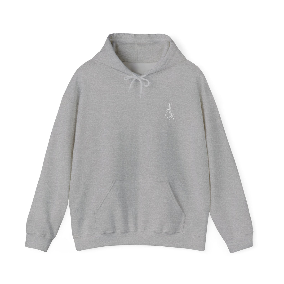 Fighter Small Text Hoodie - White