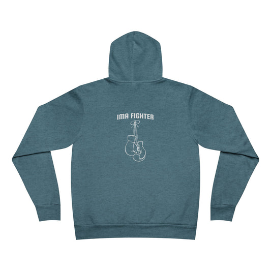 IMA Fighter – Teal Cervical Cancer Awareness Gloves Hoodie