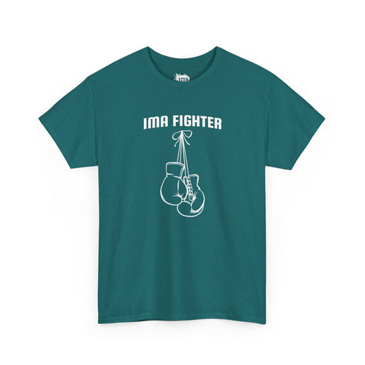 IMA Fighter – Teal Cervical Cancer Awareness Gloves Tee