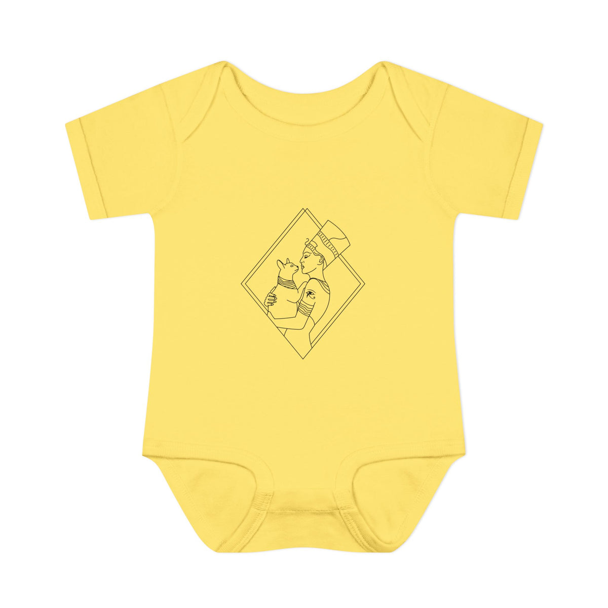 Cat Lady - Egyptian Queen - blk - Infant Baby Rib Bodysuit