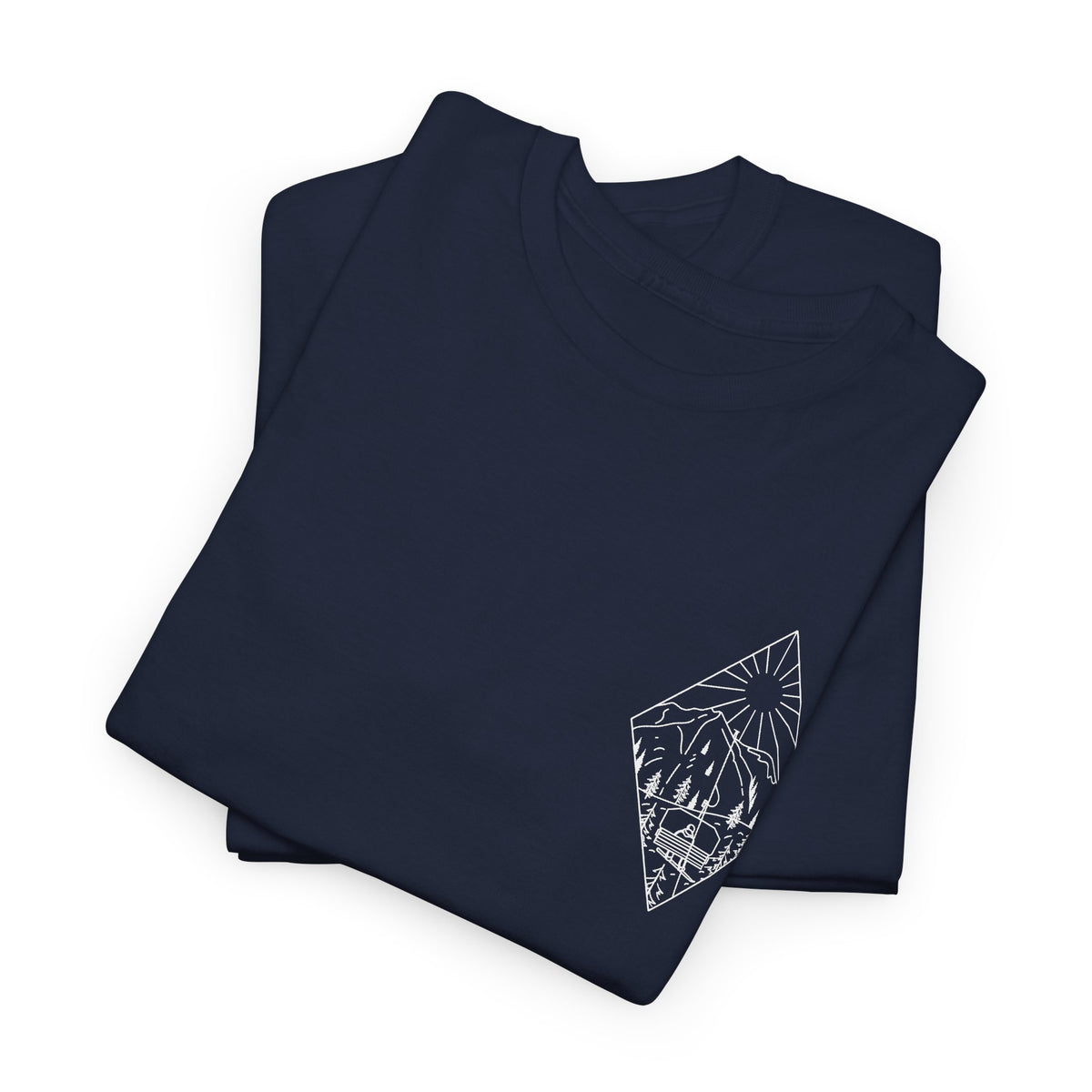Chairlift - wht - Unisex Heavy Cotton Tee