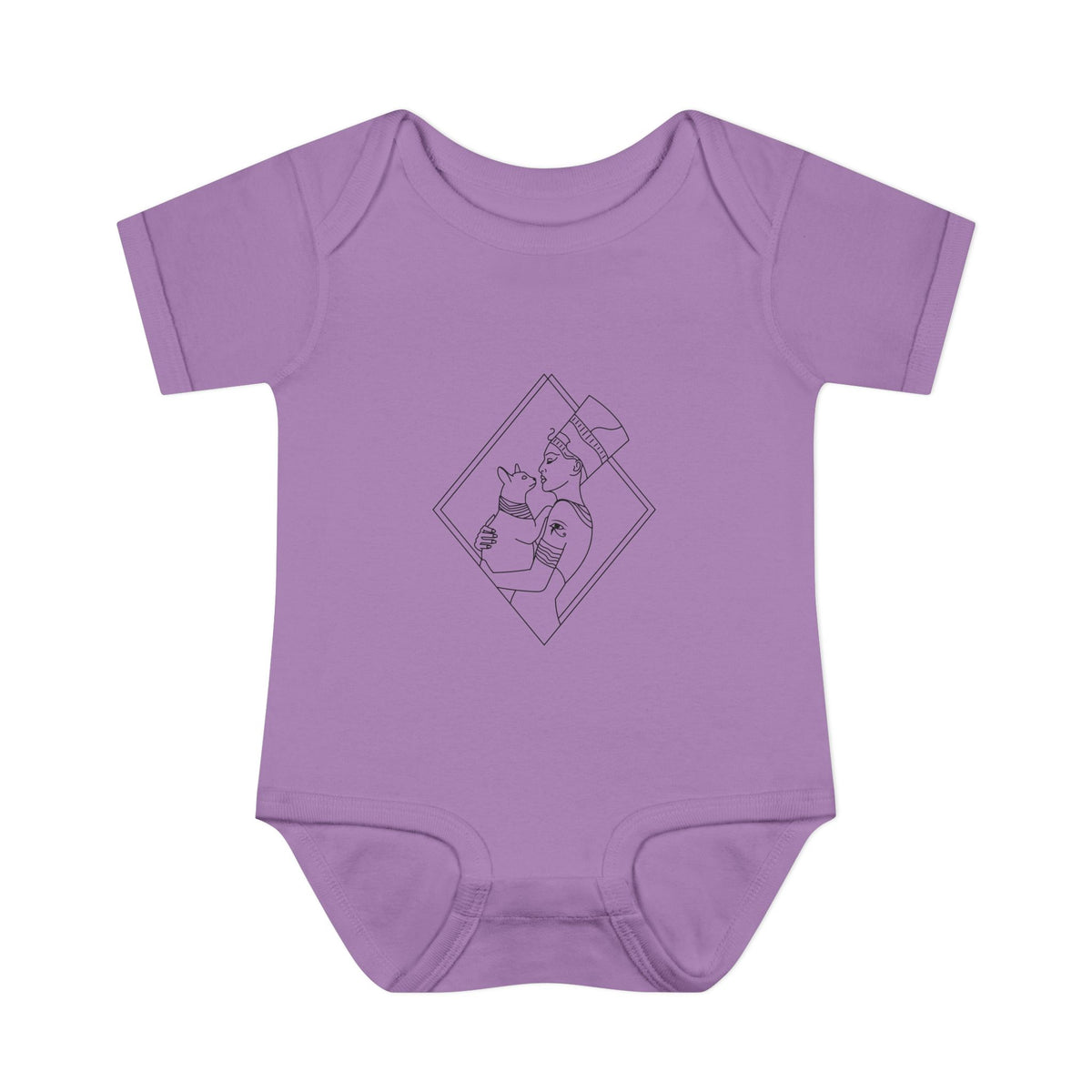 Cat Lady - Egyptian Queen - blk - Infant Baby Rib Bodysuit