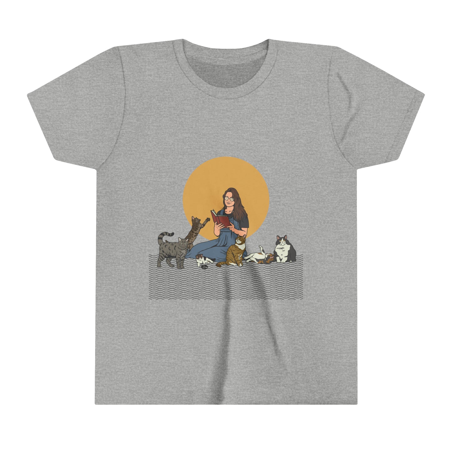 Cat Lady - Brunette - Youth Short Sleeve Tee