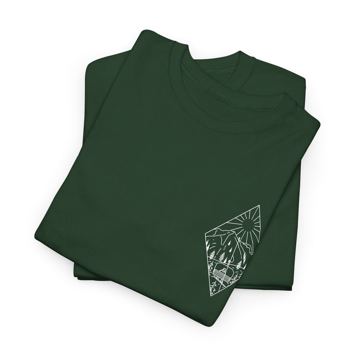 Chairlift - wht - Unisex Heavy Cotton Tee