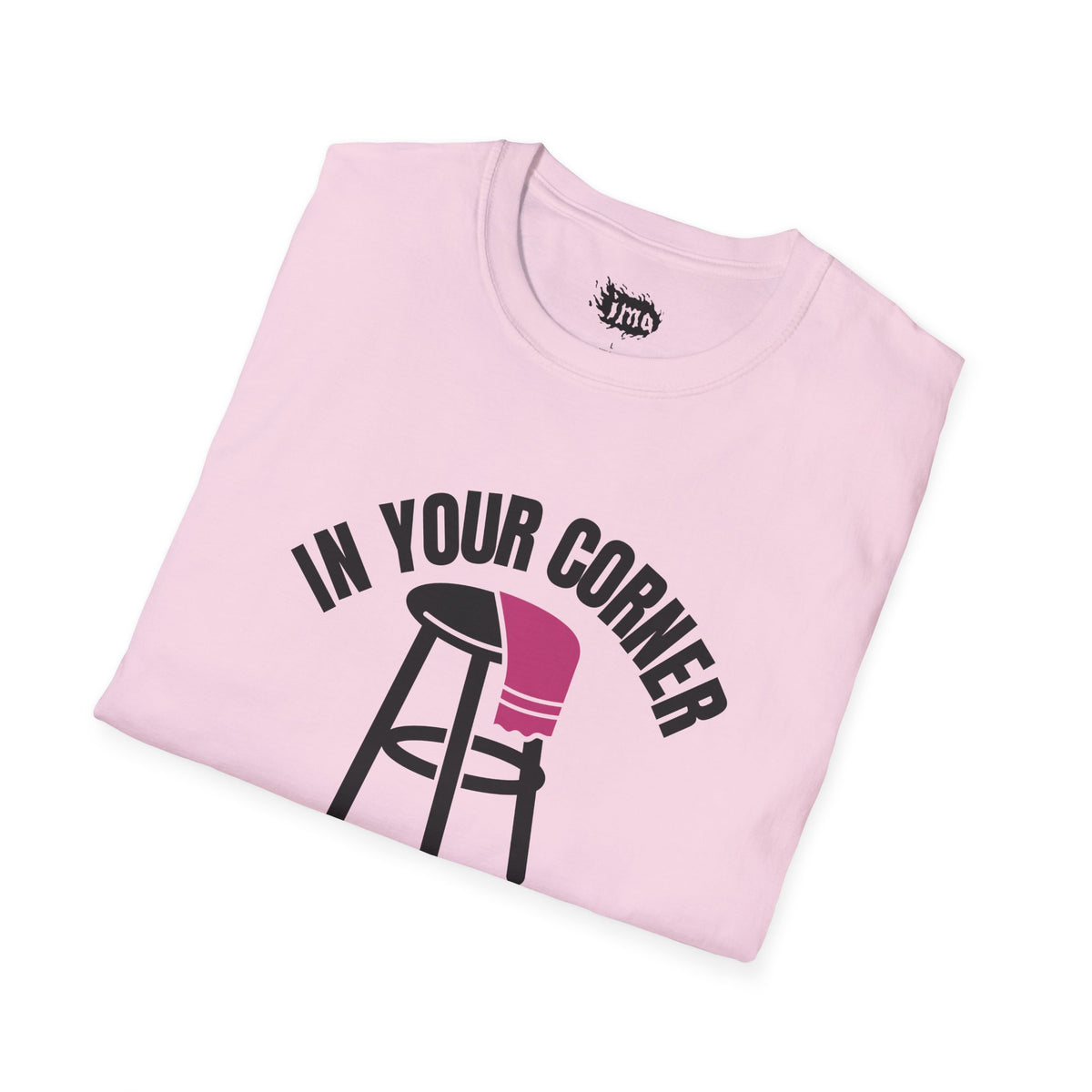 IMA Supporter – In Your Corner Unisex Tee – White/Light Pink