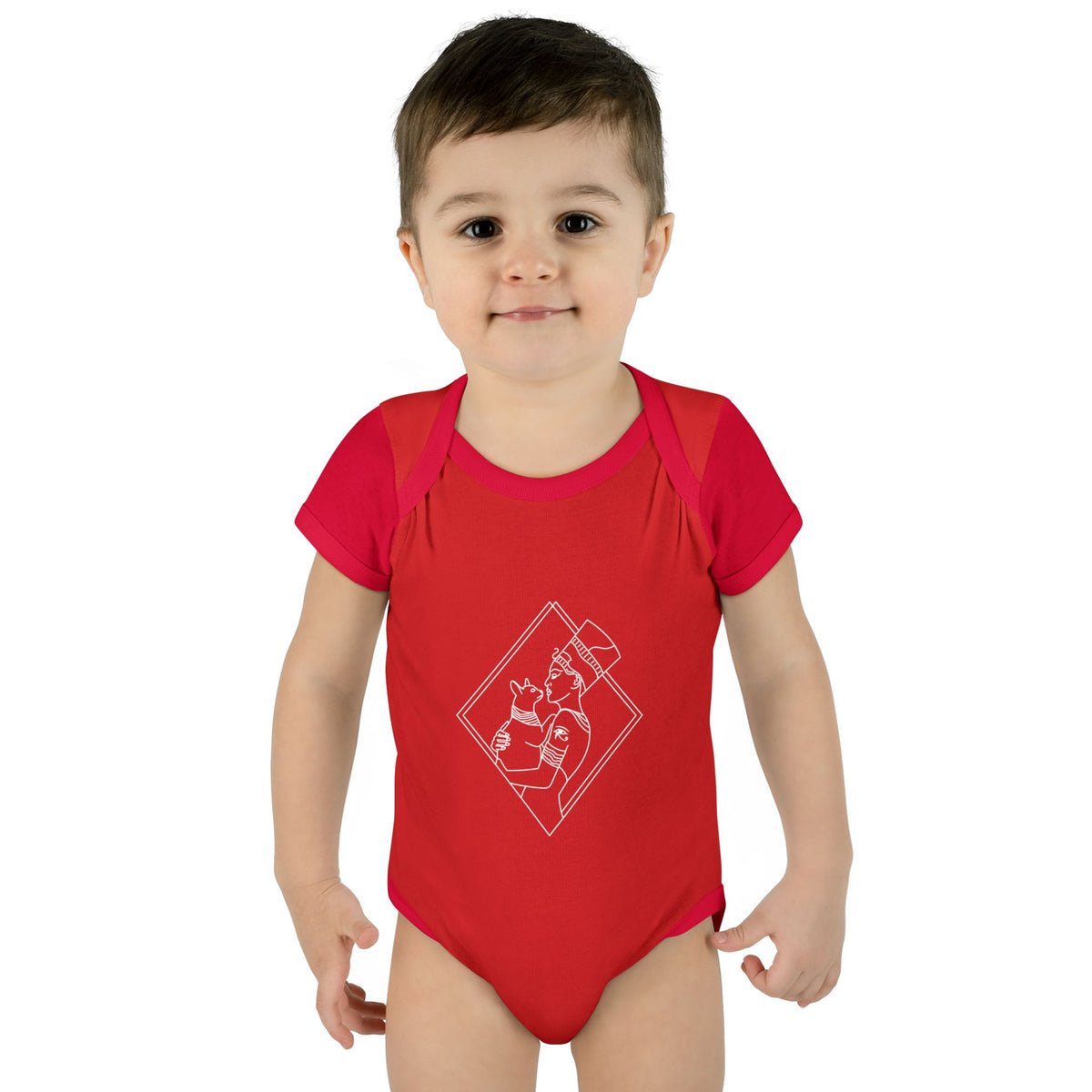 Cat Lady - Egyptian Queen - wht - Infant Baby Rib Bodysuit