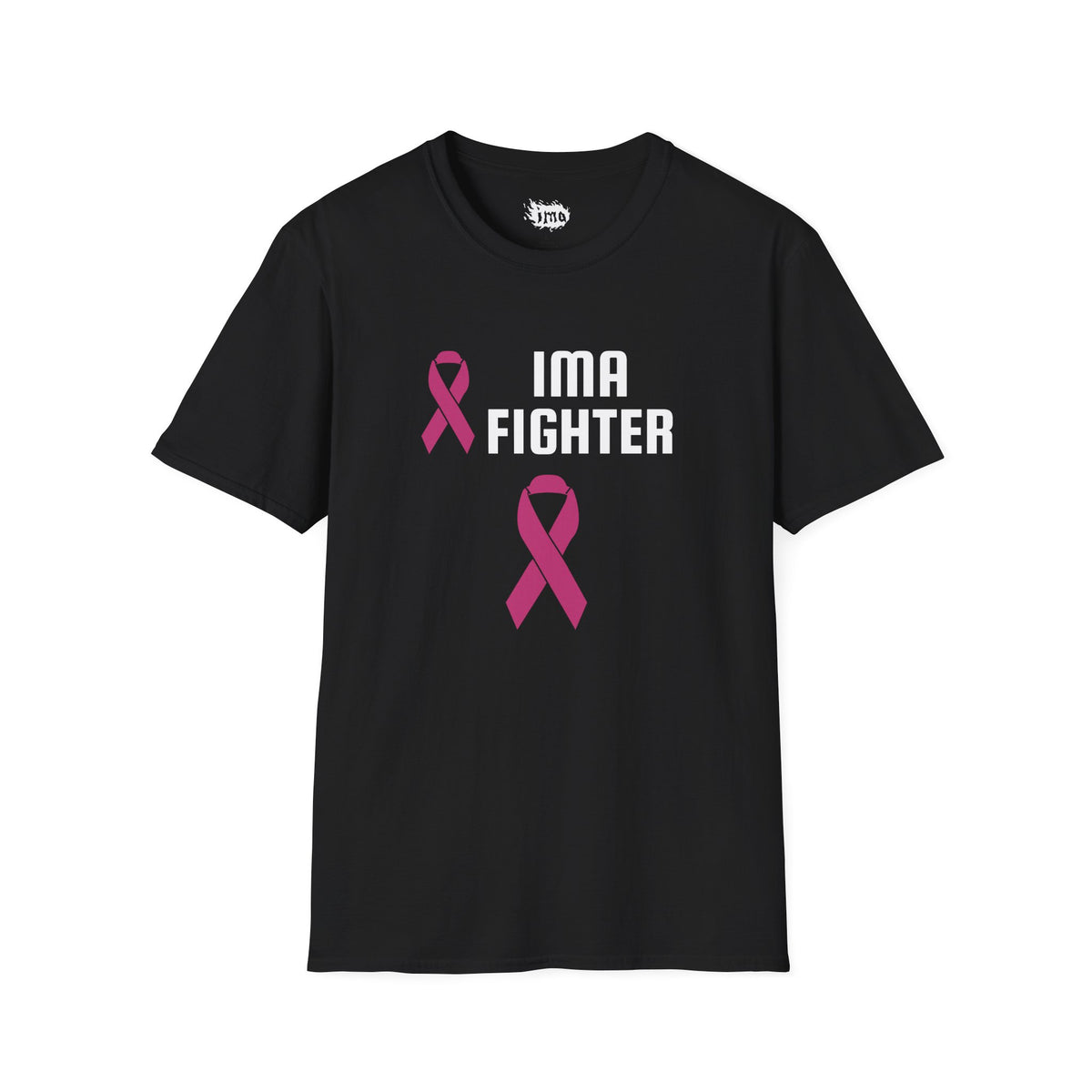 IMA Fighter – Pink Ribbon Unisex Tee – Black