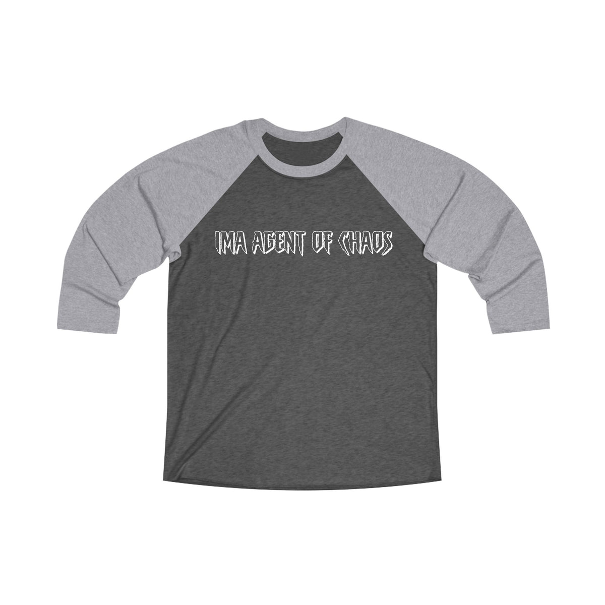 Agent of Chaos - Unisex Tri-Blend 3/4 Raglan Tee