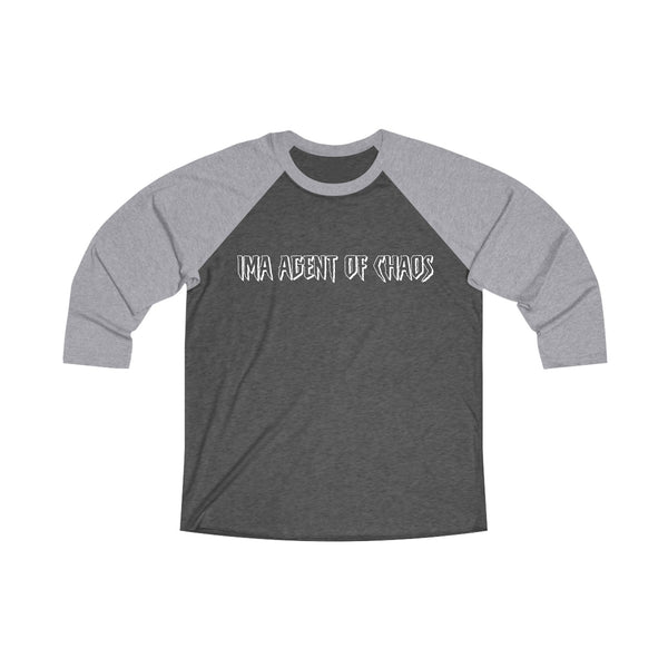 Agent of Chaos - Unisex Tri-Blend 3/4 Raglan Tee