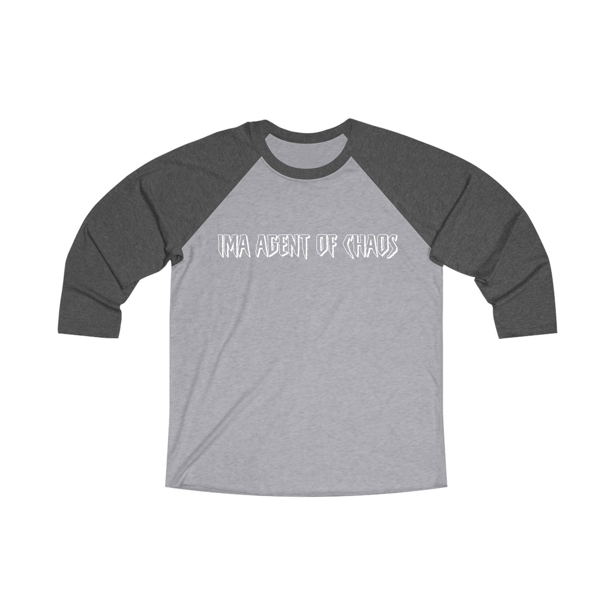 Agent of Chaos - Unisex Tri-Blend 3/4 Raglan Tee