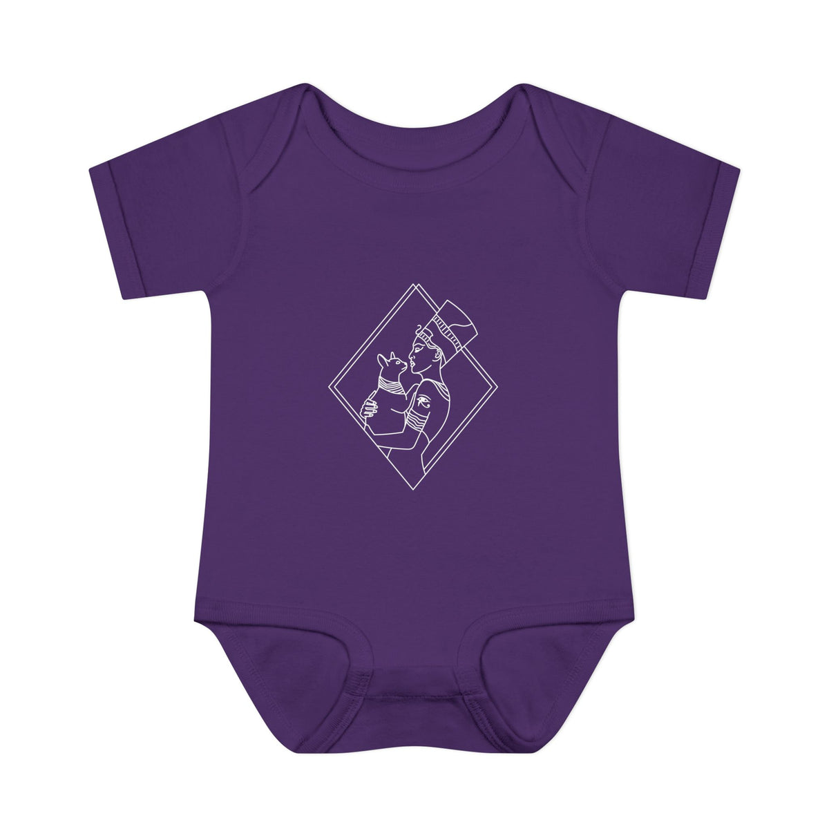 Cat Lady - Egyptian Queen - wht - Infant Baby Rib Bodysuit
