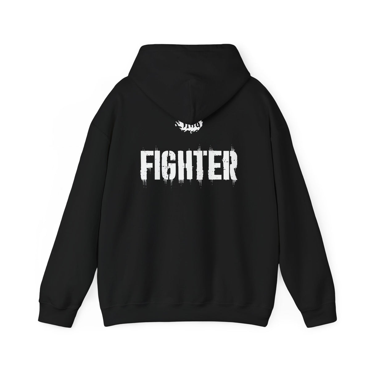 Fighter Small Text Hoodie - White