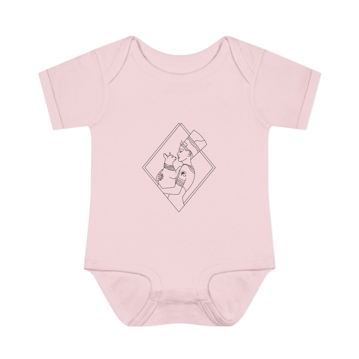 Cat Lady - Egyptian Queen - blk - Infant Baby Rib Bodysuit