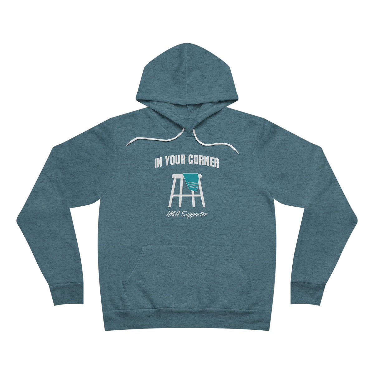 IMA Supporter – In Your Corner – Black/White – Teal Cervical Cancer Awareness Hoodie