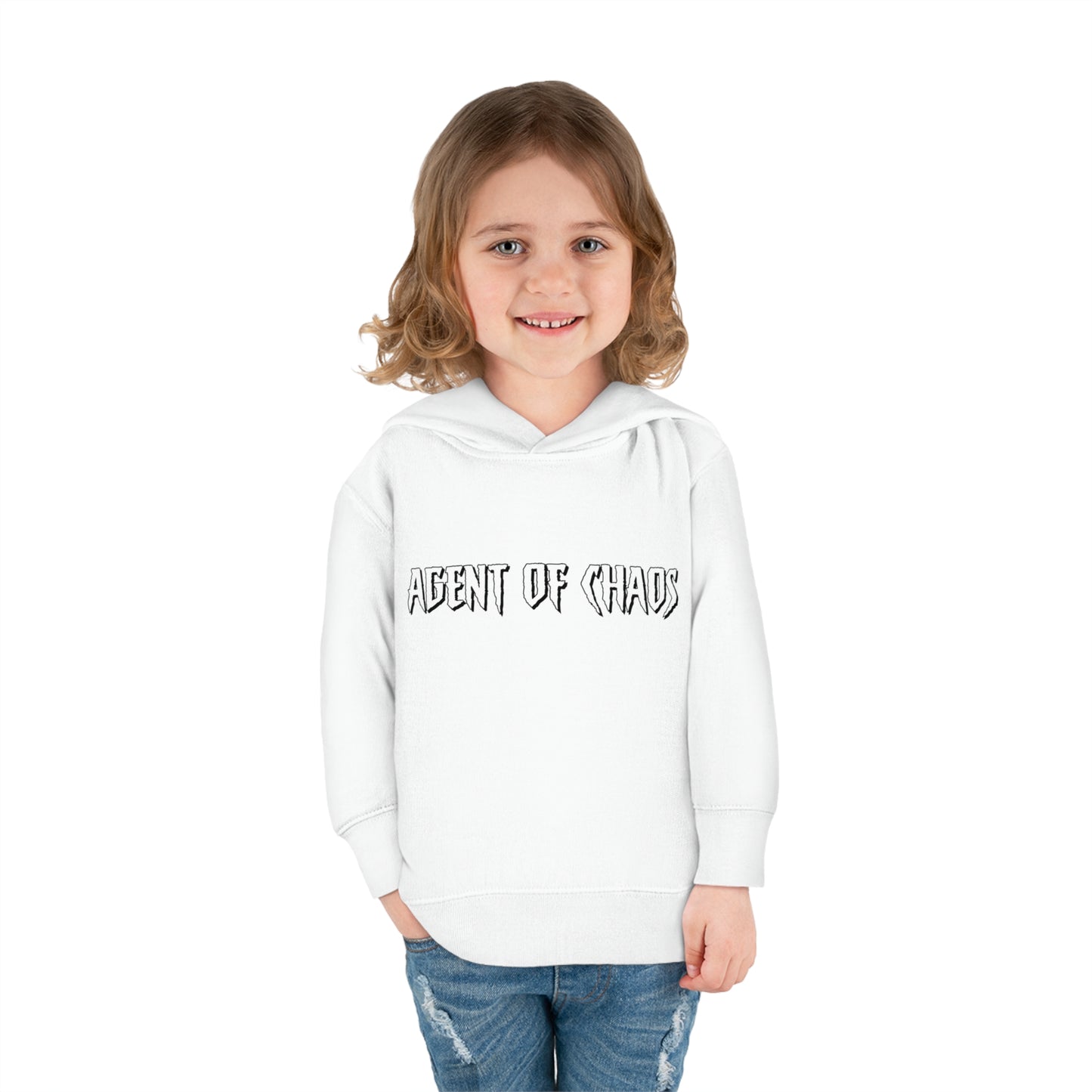 Agent of Chaos - blk - txt - Toddler Pullover Fleece Hoodie