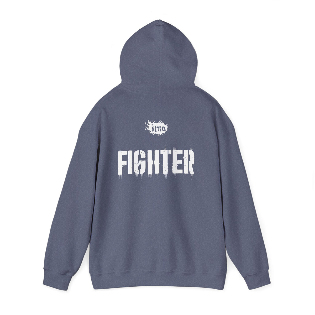Fighter Small Text Hoodie - White