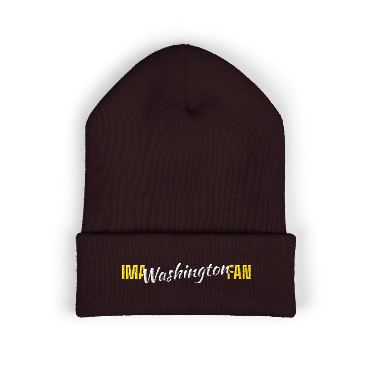 IMA Fan Washington - Embroidered Cuffed Beanie