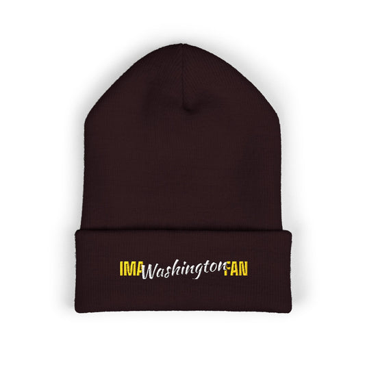 IMA Fan Washington - Embroidered Cuffed Beanie