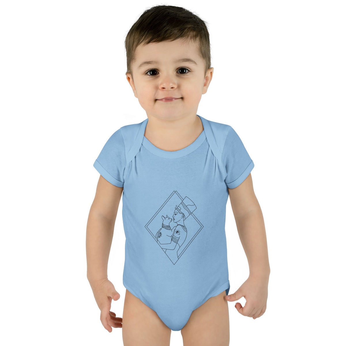 Cat Lady - Egyptian Queen - blk - Infant Baby Rib Bodysuit