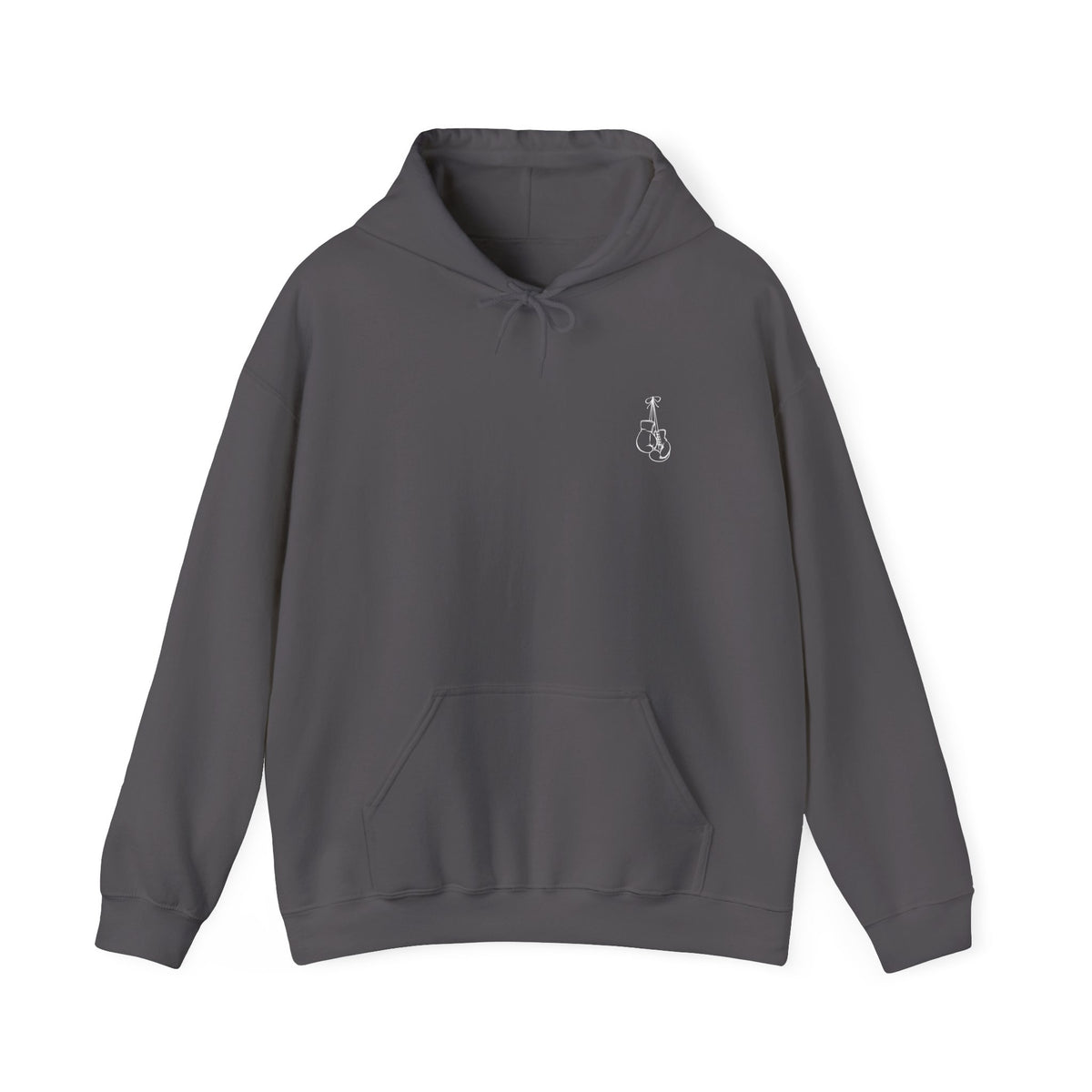 Fighter Small Text Hoodie - White