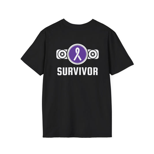 IMA Survivor – Title Defense – Unisex Tee – Black/Purple